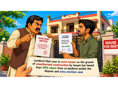 Landlord filed case to evict tenant but tenant bought 50% share from co-owner mid-dispute and filed partition of property case: HC gives no relief to landlord on eviction case