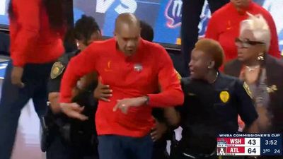 Mystics Coach Escorted Off Court by Police for Going After Ref on Angel Reese Play