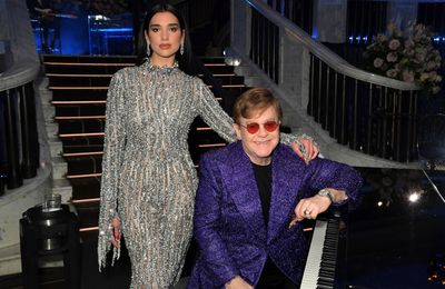 Sir Elton John sings at Dua Lipa and Callum Turner's second wedding