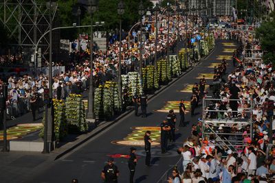 Pope's Mass in Spain features iconic procession along flower-carpeted route in sign of popular piety