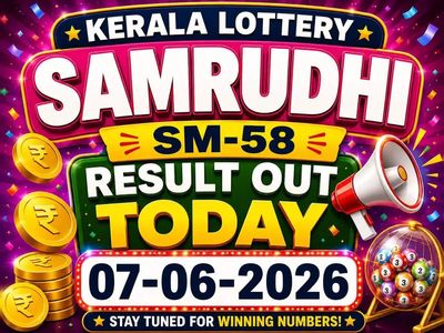 Kerala Lottery Samrudhi SM-58 result out today (07-06-2026); check Rs 1 crore prize winning number and full list here