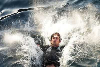 Kimi Antonelli celebrates Monaco GP win with spectacular harbour jump