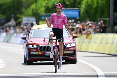 Critérium du Dauphiné: Frenchman Alex Baudin survives solo from early breakaway for biggest win of his career and yellow jersey on stage 1