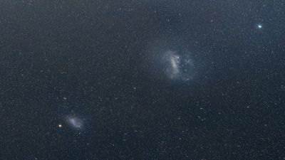 Trouble near the Milky Way: The Large Magellanic Cloud is ripping its smaller neighbor galaxy apart