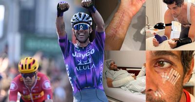 Michael broke both wrists and fractured his sinus in a career-threatening crash. He just made an emotional comeback