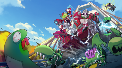 Maximum Thunderness is a roguelike shoot-em-up that promises the same vibe 'of a Saturday morning cartoon'