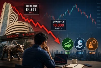 Sensex down over 10K points from Dec peak. Should MF investors buy the dip, hold positions, or wait on sidelines?