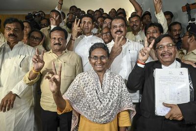 Congress' Meenakshi Natarajan files nomination for RS poll, hits out at BJP over 3rd candidate