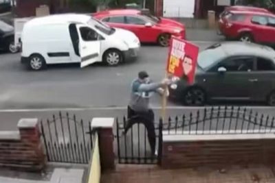 Andy Burnham by-election posters torn down in Makerfield