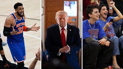 The NBA Finals are back at Madison Square Garden and Donald Trump is crashing the party