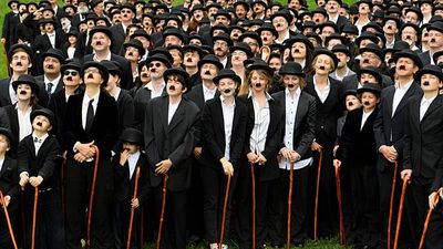 Hundreds dressed as Charlie Chaplin attempt world record in Switzerland