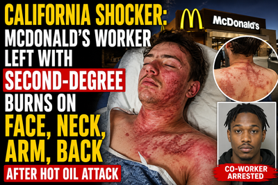 California shocker: McDonald’s worker left with second-degree burns on face, neck, arm, back after hot oil attack