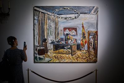 Pop-up art show takes over German president's residence before yearslong renovation