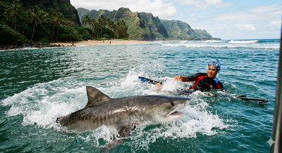 'Grabbed my ankle and pulled': He surfed for 30 years in Hawaii but an 8-foot shark still took him by surprise