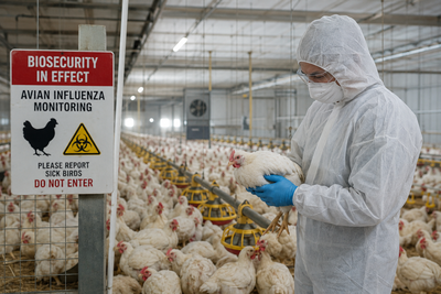 H5N1 Bird Flu Spreads to Poultry in 12 States, Raising Concerns Over Los Angeles Food Supply Ties to Central Valley Farms