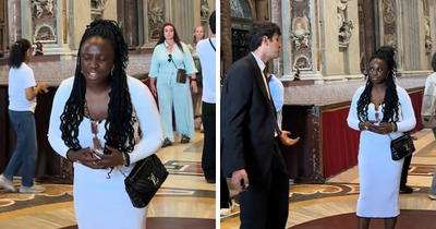 Awkward Video Shows Woman Refusing To Stop Singing At The Vatican After Multiple Security Guards Ask Her To Leave