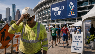 Houston Has No State Heat Standard — While World Cup Spectators Stay Air-Conditioned, Workers Sweat Outside