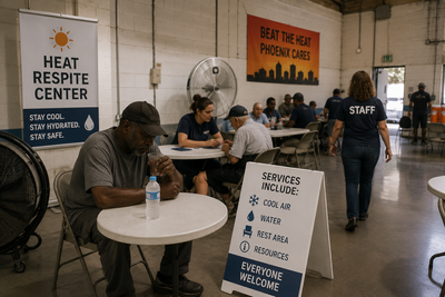 Phoenix Heat Respite Center's Second Summer Shows Stark Survival Impact — Now Faces Funding Collapse
