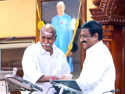 P Rajavelu, VP Sivakolundhu, GNS Rajasekaran appointed as Ministers in Puducherry cabinet
