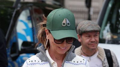 Shania Twain’s half-zip jumper, straight-leg jeans and suede boots is the in-between weather outfit formula we're relying on