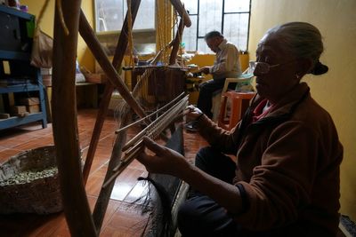 Ecuadorian artisans working to preserve the traditional craft of weaving horsehair strainers