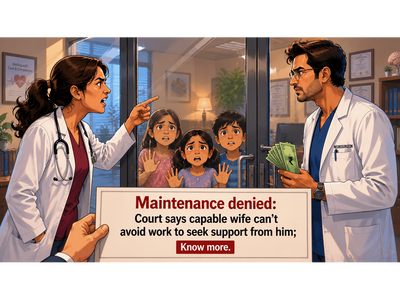 Qualified but not working? HC denies maintenance to doctor wife, says she can’t burden husband