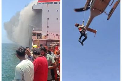 Indian crew airlifted from burning Iran-bound tanker struck by US jet in Gulf of Oman