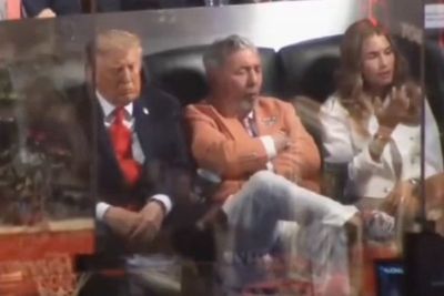 Trump caught ’sleeping’ during NBA finals game