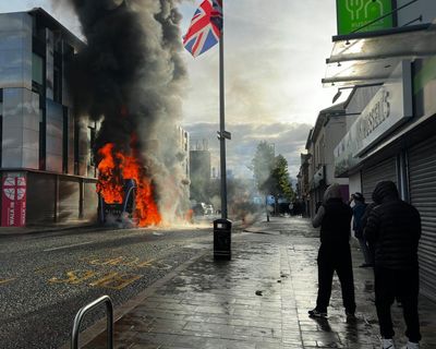 Violence erupts in Belfast after protests over knife attack