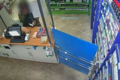 CCTV: Brazen thief steals from pharmacy – after giving staff his details for prescription