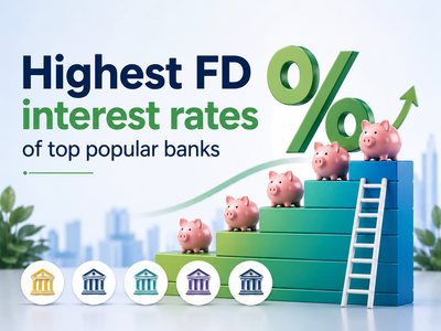 Highest FD interest rates of 5 major banks: SBI, PNB, HDFC Bank, ICICI Bank and Bank of Baroda