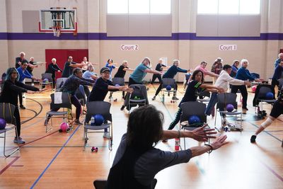 Playing hip-hop or Doris Day, older exercise instructors can speak their peers' language