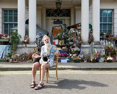 It was Britain’s most expensive house. Why is its only resident a homeless man who lives on the porch?