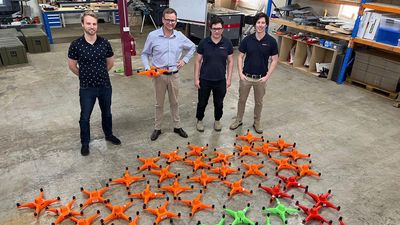 Target-practice drone maker lauds spike on trade debut
