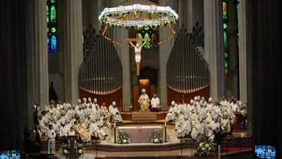 Pope blesses Barcelona's Sagrada Familia’s Jesus Christ tower