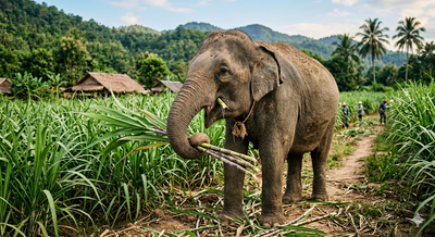 Thai proverb of the Day: "It’s hard to get the cane out of the elephant’s mouth" Powerful life lessons on greed, human nature and attachment