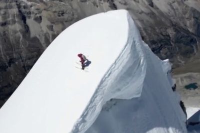 British climber makes history in world-first ski route on Peru mountain