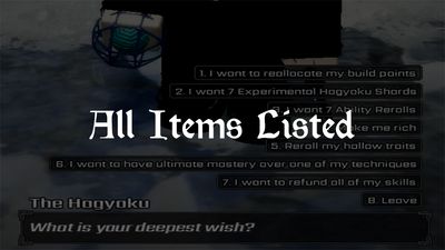 All Items and Materials in VV Ultimatum Listed