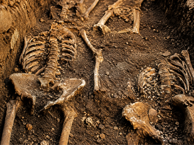 77 headless skeletons found in a 7,000-year-old ditch in Slovakia, and the only skull left belonged to a child