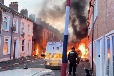 Belfast protests: Houses charred following night of unrest in before and after footage