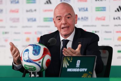 Fifa’s Gianni Infantino says fans should ‘chill’ after World Cup referee denied entry to US