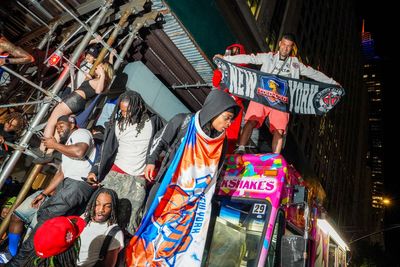 A ‘secure zone’ stops Knicks fans from gathering outside MSG, rankling die-hards and the team owner
