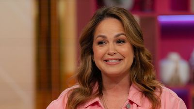 We're sold. Giovanna Fletcher's pastel pink jacket is the ideal summer swap for classic blue denim designs