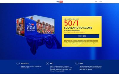 50/1 Scotland to score against Morocco with Sky Bet World Cup offer