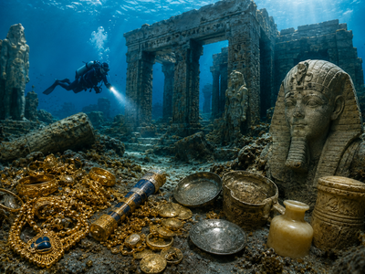 Egypt’s Atlantis? Archaeologists discover 2000-year-old lost underwater city with gold, silver and a hidden temple