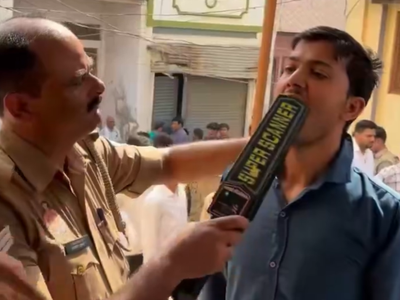'If US Secret Service took lessons from Jaunpur police...': Metal detector inserted in candidates' mouths during UP constable exam. Watch viral video