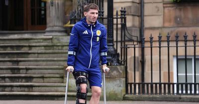 Billy Gilmour arrives to support Scotland teammates after World Cup injury