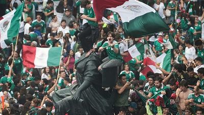 Mexico fans celebrate World Cup win over South Africa