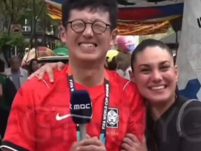 FIFA World Cup 2026 viral moment: South Korean reporter kissed live on air by Mexican fan, responds with cheerful 'Gracias'