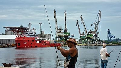 Ship from Colombia laden with food and other goods docks in Cuba to help ease crises
